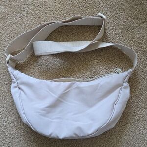 Beige Round Shoulder Bag